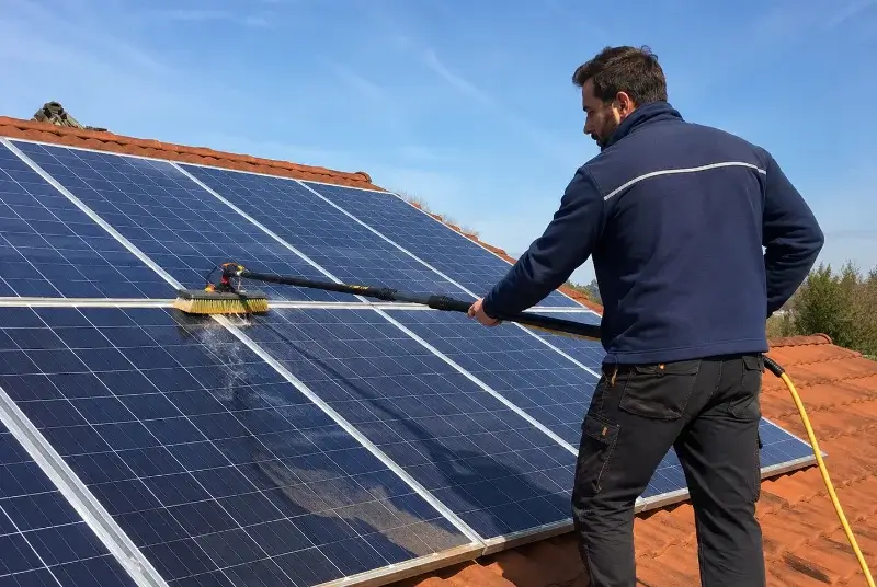 Nettoyage et entretien de panneaux solaires à Mellé